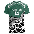 New Zealand South Africa Rugby Custom Women V-Neck T-Shirt Springboks Kente All Black Maori Together - Aussie Hoodie