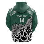 New Zealand South Africa Rugby Custom Zip Hoodie Springboks Kente All Black Maori Together - Aussie Hoodie