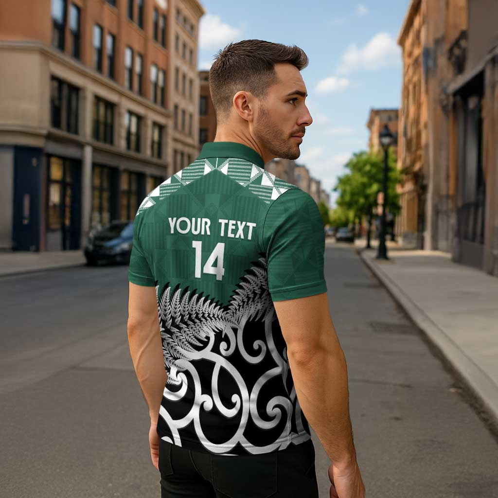 New Zealand South Africa Rugby Custom Zipper Polo Shirt Springboks Kente All Black Maori Together - Aussie Hoodie