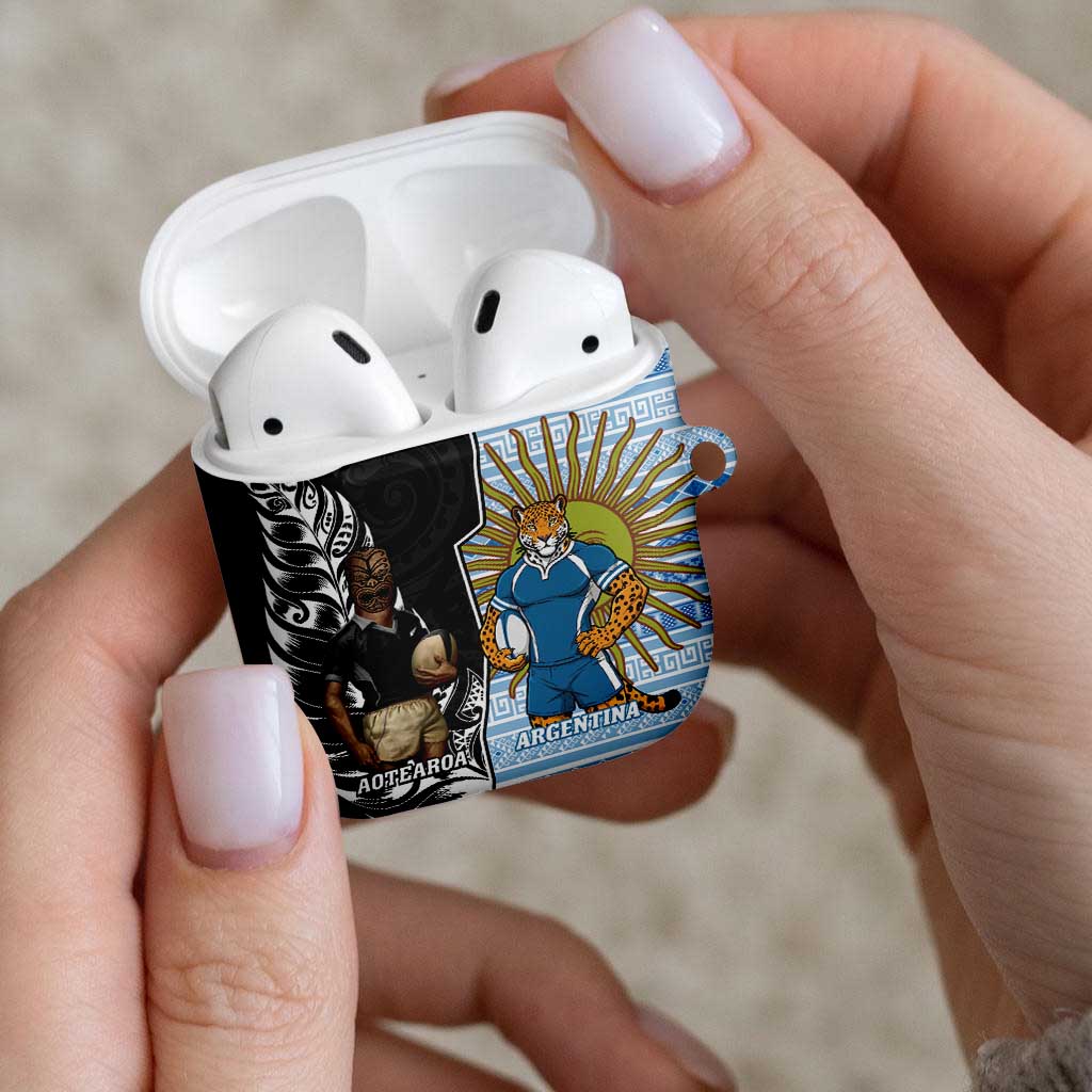 New Zealand Argentina Rugby AirPods Case 2025 Los Pumas All Black Together - Aussie Hoodie