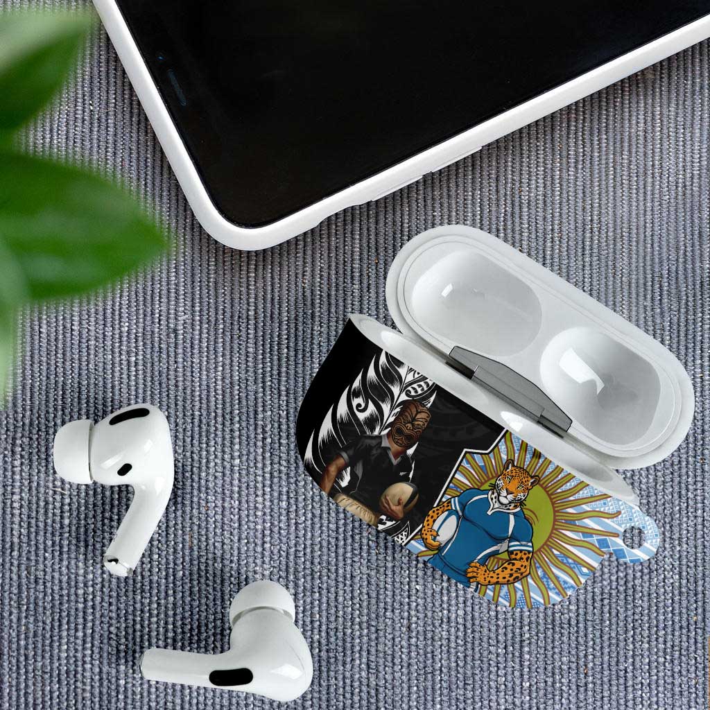 New Zealand Argentina Rugby AirPods Case 2025 Los Pumas All Black Together - Aussie Hoodie