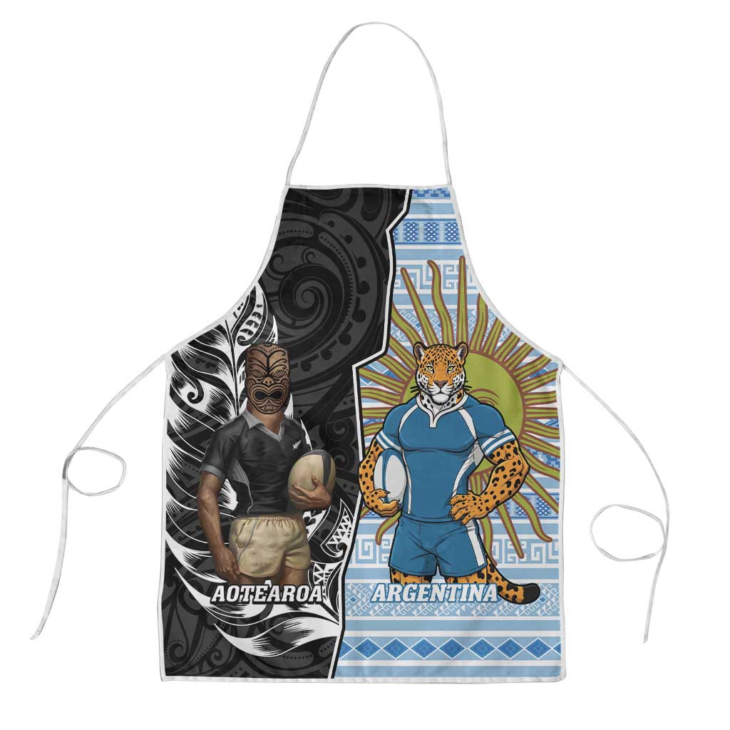 New Zealand Argentina Rugby Apron 2025 Los Pumas All Black Together - Aussie Hoodie