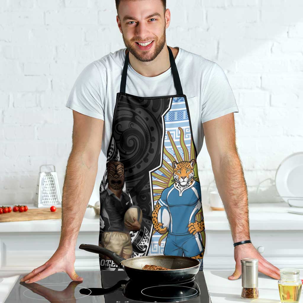 New Zealand Argentina Rugby Apron 2025 Los Pumas All Black Together - Aussie Hoodie