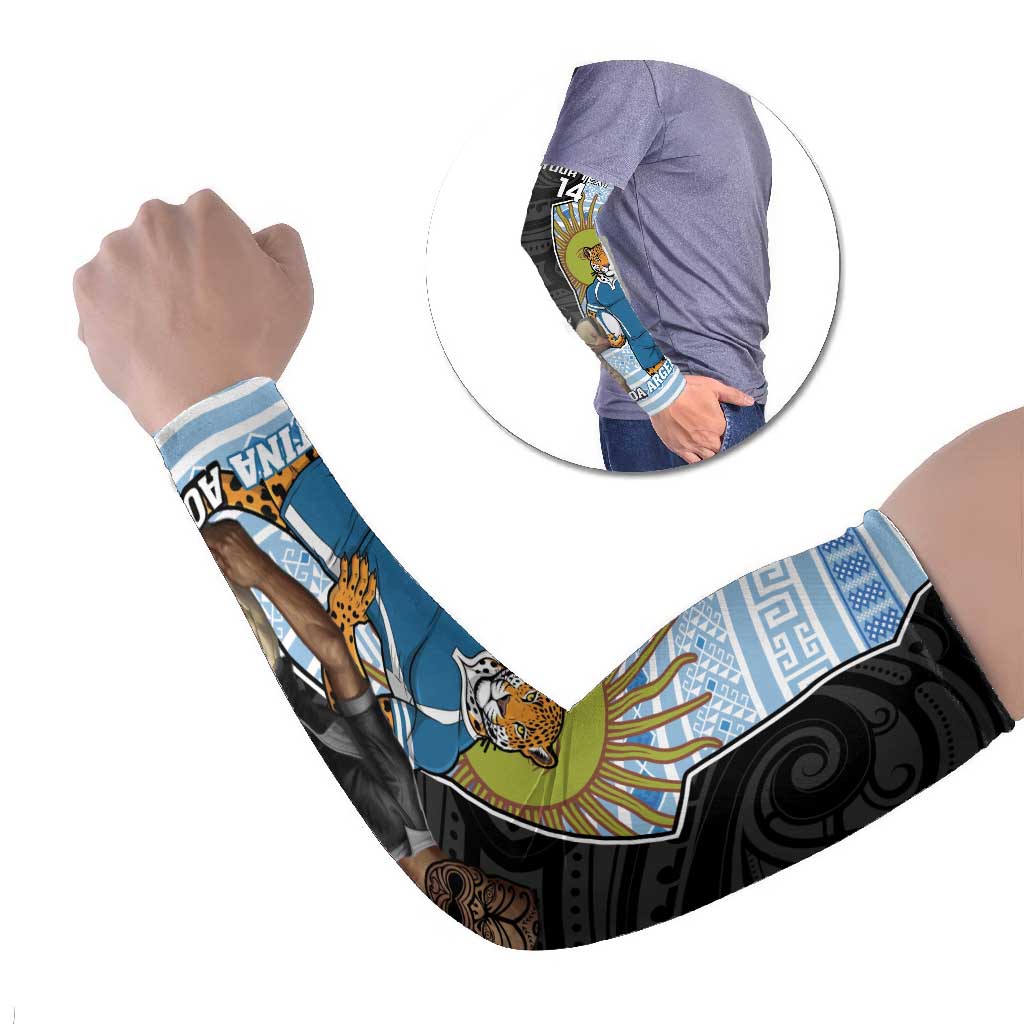 New Zealand Argentina Rugby Arm Sleeves 2025 Los Pumas All Black Together - Aussie Hoodie