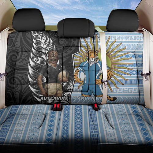 New Zealand Argentina Rugby Back Car Seat Cover 2025 Los Pumas All Black Together - Aussie Hoodie