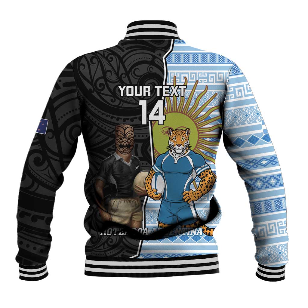New Zealand Argentina Rugby Custom Baseball Jacket 2025 Los Pumas All Black Together - Aussie Hoodie