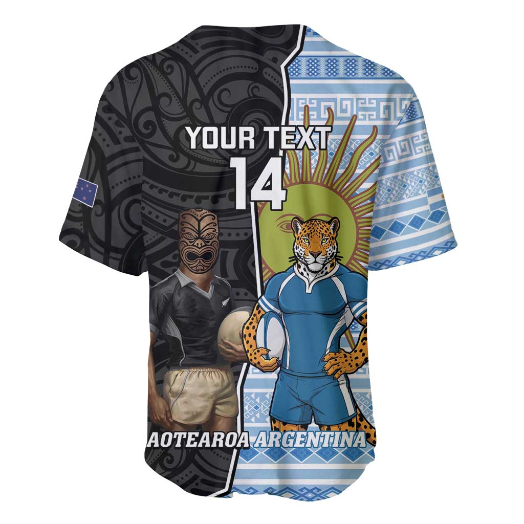 New Zealand Argentina Rugby Custom Baseball Jersey 2025 Los Pumas All Black Together - Aussie Hoodie