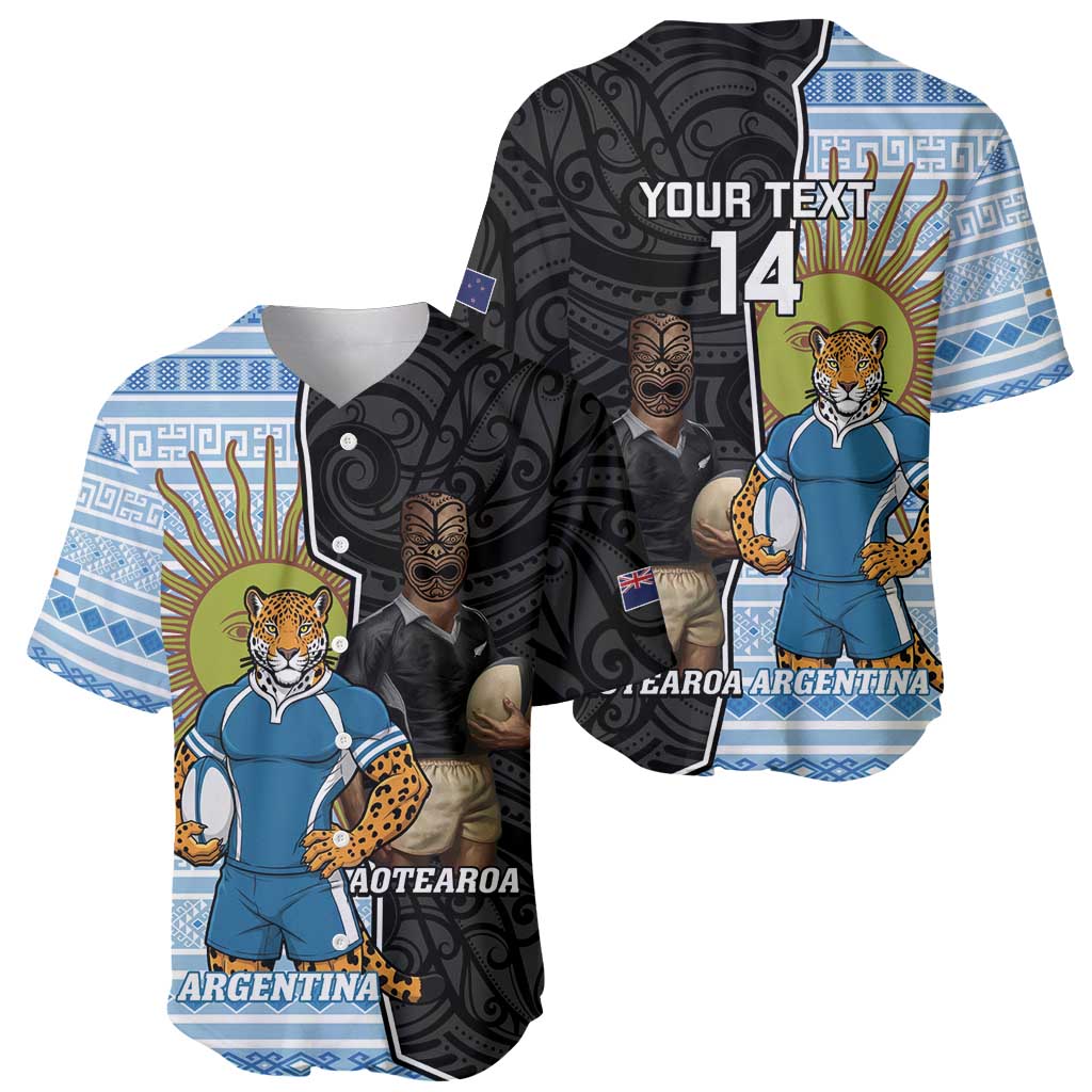 New Zealand Argentina Rugby Custom Baseball Jersey 2025 Los Pumas All Black Together - Aussie Hoodie