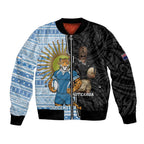 New Zealand Argentina Rugby Custom Bomber Jacket 2025 Los Pumas All Black Together - Aussie Hoodie