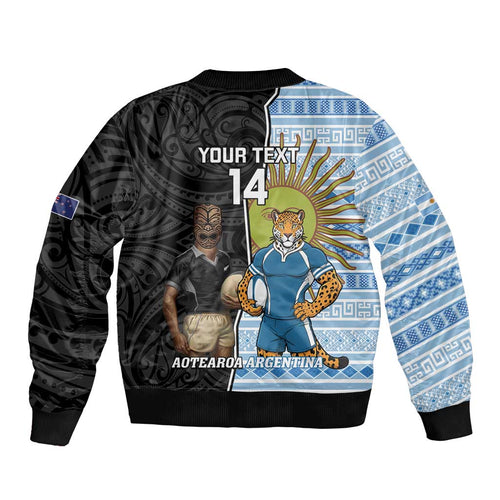 New Zealand Argentina Rugby Custom Bomber Jacket 2025 Los Pumas All Black Together - Aussie Hoodie