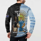 New Zealand Argentina Rugby Custom Button Sweatshirt 2025 Los Pumas All Black Together - Aussie Hoodie