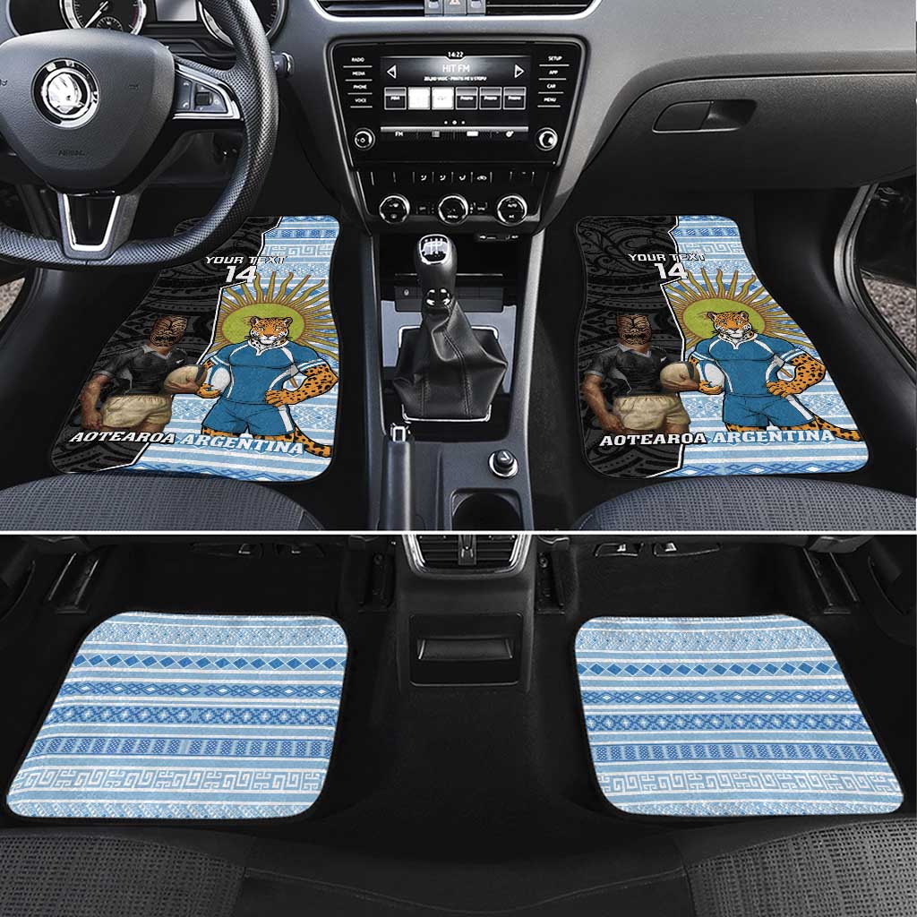 New Zealand Argentina Rugby Car Mats 2025 Los Pumas All Black Together - Aussie Hoodie