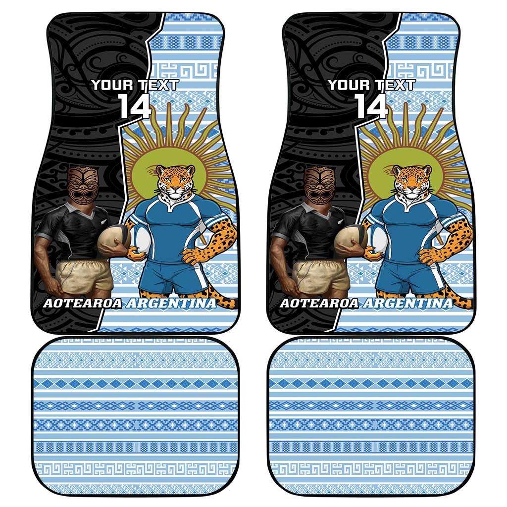 New Zealand Argentina Rugby Car Mats 2025 Los Pumas All Black Together - Aussie Hoodie