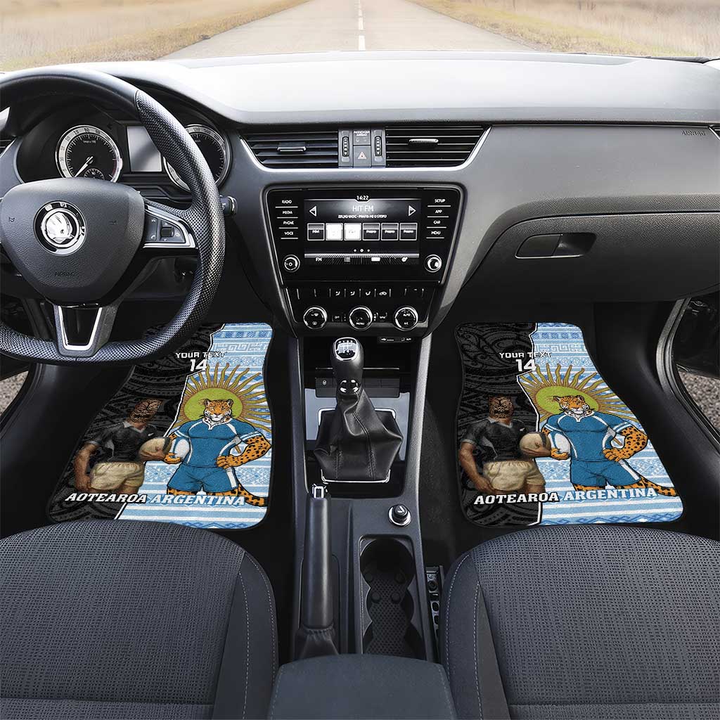 New Zealand Argentina Rugby Car Mats 2025 Los Pumas All Black Together - Aussie Hoodie