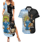 New Zealand Argentina Rugby Custom Couples Matching Summer Maxi Dress and Hawaiian Shirt 2025 Los Pumas All Black Together - Aussie Hoodie