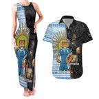 New Zealand Argentina Rugby Custom Couples Matching Tank Maxi Dress and Hawaiian Shirt 2025 Los Pumas All Black Together - Aussie Hoodie