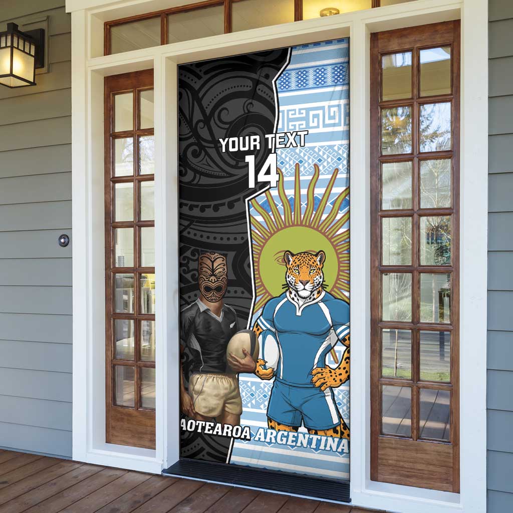 New Zealand Argentina Rugby Door Cover 2025 Los Pumas All Black Together - Aussie Hoodie