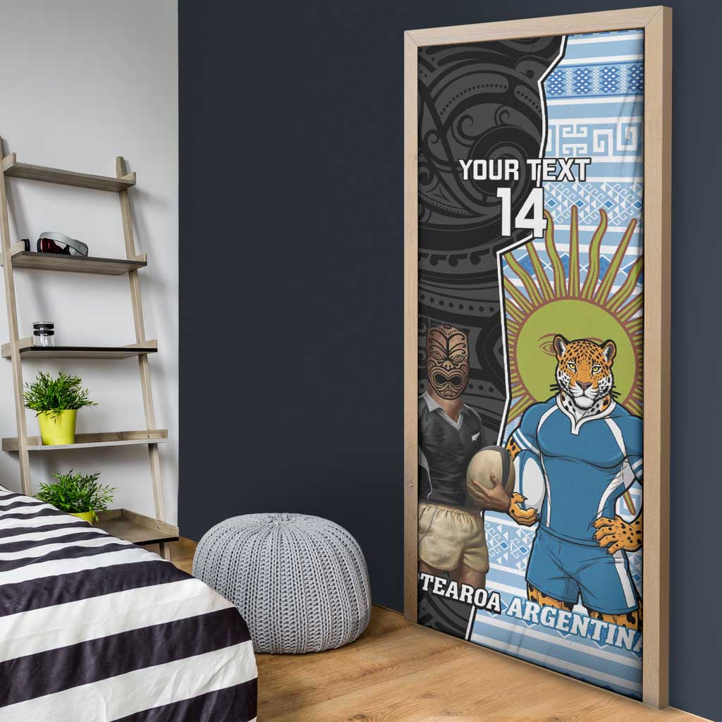 New Zealand Argentina Rugby Door Cover 2025 Los Pumas All Black Together - Aussie Hoodie