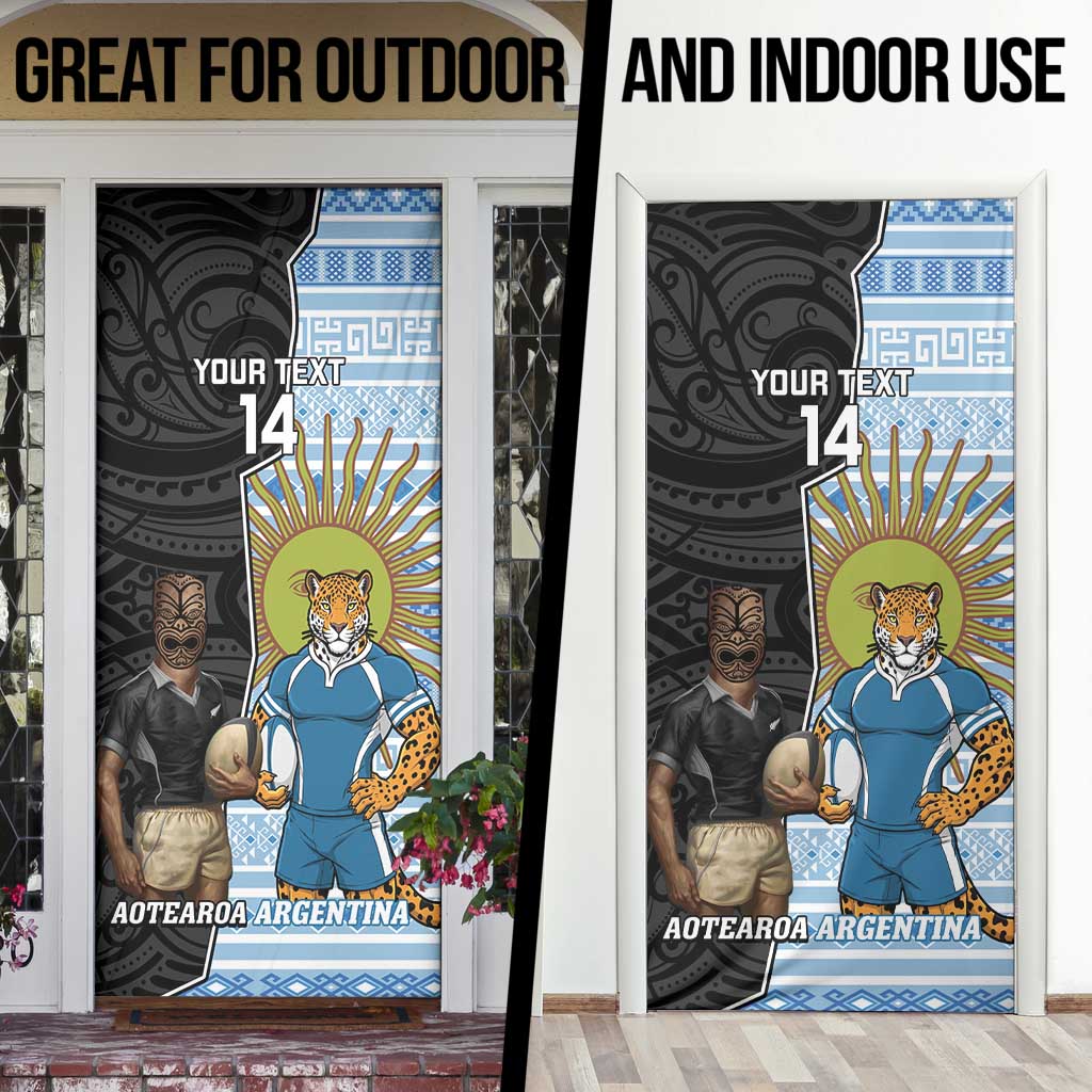New Zealand Argentina Rugby Door Cover 2025 Los Pumas All Black Together - Aussie Hoodie