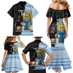 New Zealand Argentina Rugby Custom Family Matching Mermaid Dress and Hawaiian Shirt 2025 Los Pumas All Black Together - Aussie Hoodie