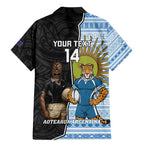 New Zealand Argentina Rugby Custom Family Matching Mermaid Dress and Hawaiian Shirt 2025 Los Pumas All Black Together - Aussie Hoodie