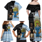New Zealand Argentina Rugby Custom Family Matching Off Shoulder Maxi Dress and Hawaiian Shirt 2025 Los Pumas All Black Together - Aussie Hoodie