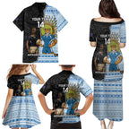 New Zealand Argentina Rugby Custom Family Matching Puletasi and Hawaiian Shirt 2025 Los Pumas All Black Together - Aussie Hoodie