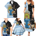 New Zealand Argentina Rugby Custom Family Matching Summer Maxi Dress and Hawaiian Shirt 2025 Los Pumas All Black Together - Aussie Hoodie