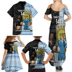 New Zealand Argentina Rugby Custom Family Matching Summer Maxi Dress and Hawaiian Shirt 2025 Los Pumas All Black Together - Aussie Hoodie