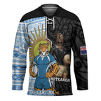 New Zealand Argentina Rugby Custom Hockey Jersey 2025 Los Pumas All Black Together - Aussie Hoodie