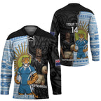 New Zealand Argentina Rugby Custom Hockey Jersey 2025 Los Pumas All Black Together - Aussie Hoodie