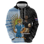 New Zealand Argentina Rugby Custom Hoodie 2025 Los Pumas All Black Together - Aussie Hoodie