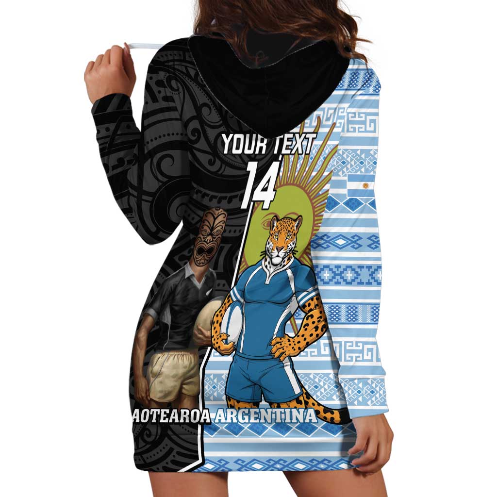 New Zealand Argentina Rugby Custom Hoodie Dress 2025 Los Pumas All Black Together - Aussie Hoodie