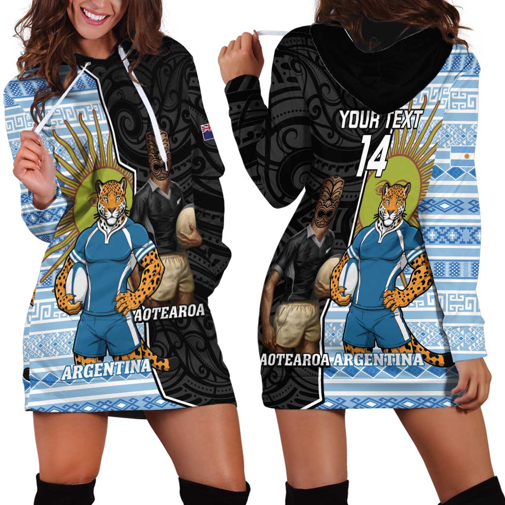New Zealand Argentina Rugby Custom Hoodie Dress 2025 Los Pumas All Black Together - Aussie Hoodie