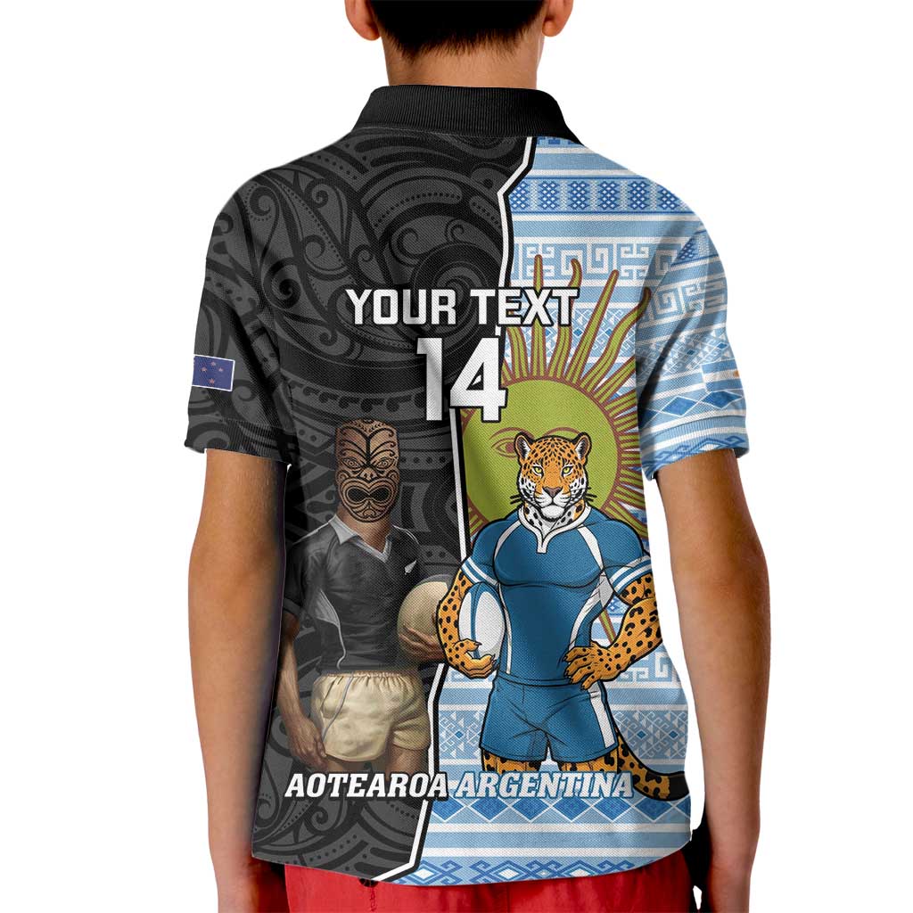 New Zealand Argentina Rugby Custom Kid Polo Shirt 2025 Los Pumas All Black Together - Aussie Hoodie