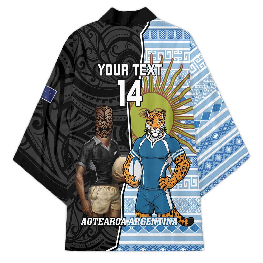 New Zealand Argentina Rugby Custom Kimono 2025 Los Pumas All Black Together - Aussie Hoodie