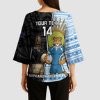 New Zealand Argentina Rugby Custom Kimono Sleeve Blouse 2025 Los Pumas All Black Together - Aussie Hoodie