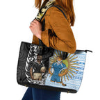 New Zealand Argentina Rugby Leather Tote Bag 2025 Los Pumas All Black Together - Aussie Hoodie