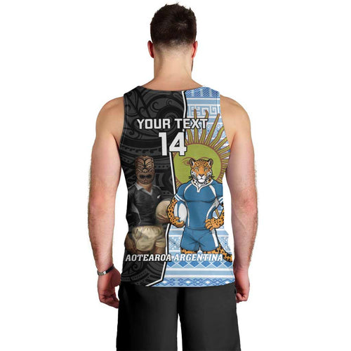 New Zealand Argentina Rugby Custom Men Tank Top 2025 Los Pumas All Black Together - Aussie Hoodie