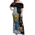 New Zealand Argentina Rugby Custom Off Shoulder Maxi Dress 2025 Los Pumas All Black Together - Aussie Hoodie