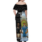 New Zealand Argentina Rugby Custom Off Shoulder Maxi Dress 2025 Los Pumas All Black Together - Aussie Hoodie