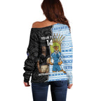 New Zealand Argentina Rugby Custom Off Shoulder Sweater 2025 Los Pumas All Black Together - Aussie Hoodie