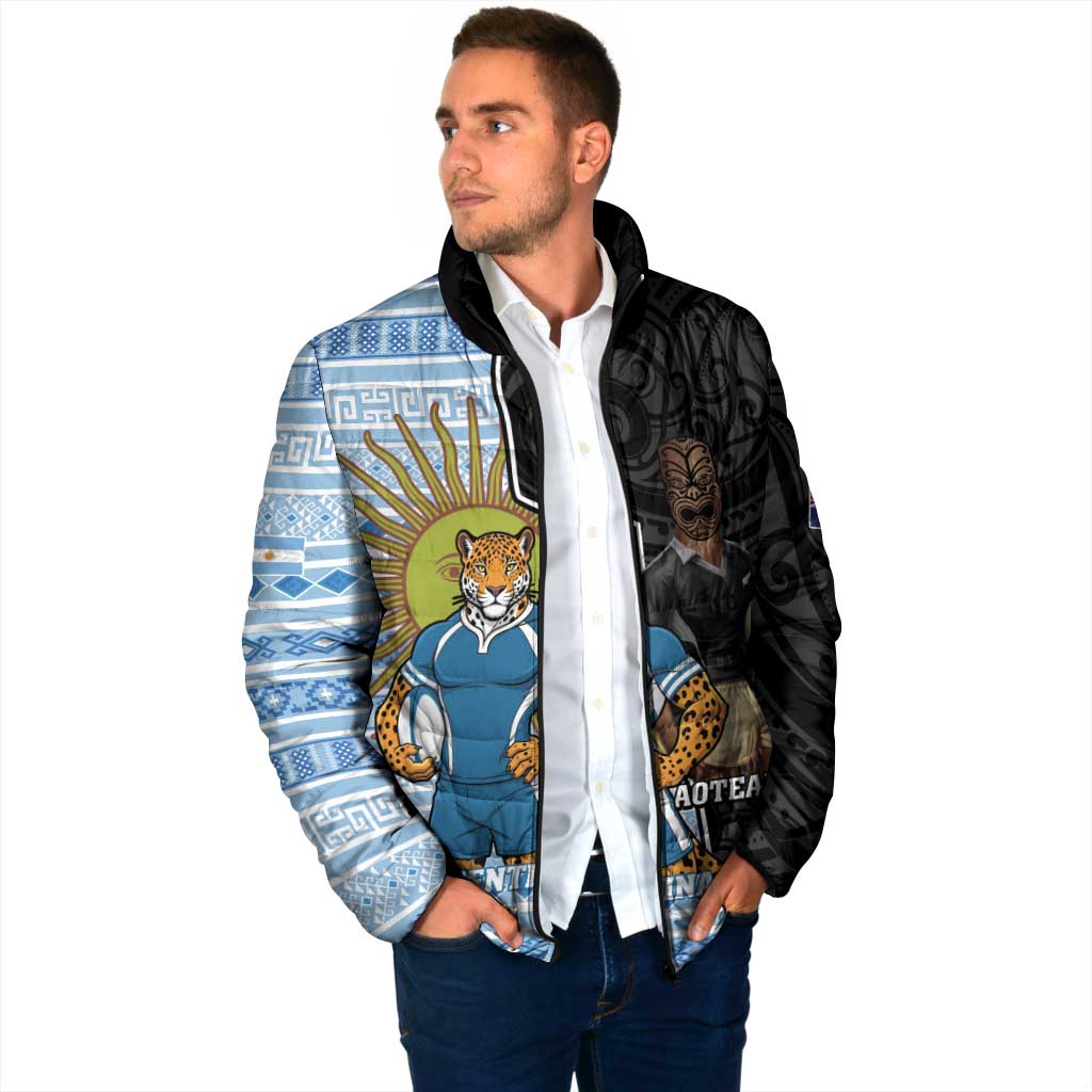 New Zealand Argentina Rugby Custom Padded Jacket 2025 Los Pumas All Black Together - Aussie Hoodie