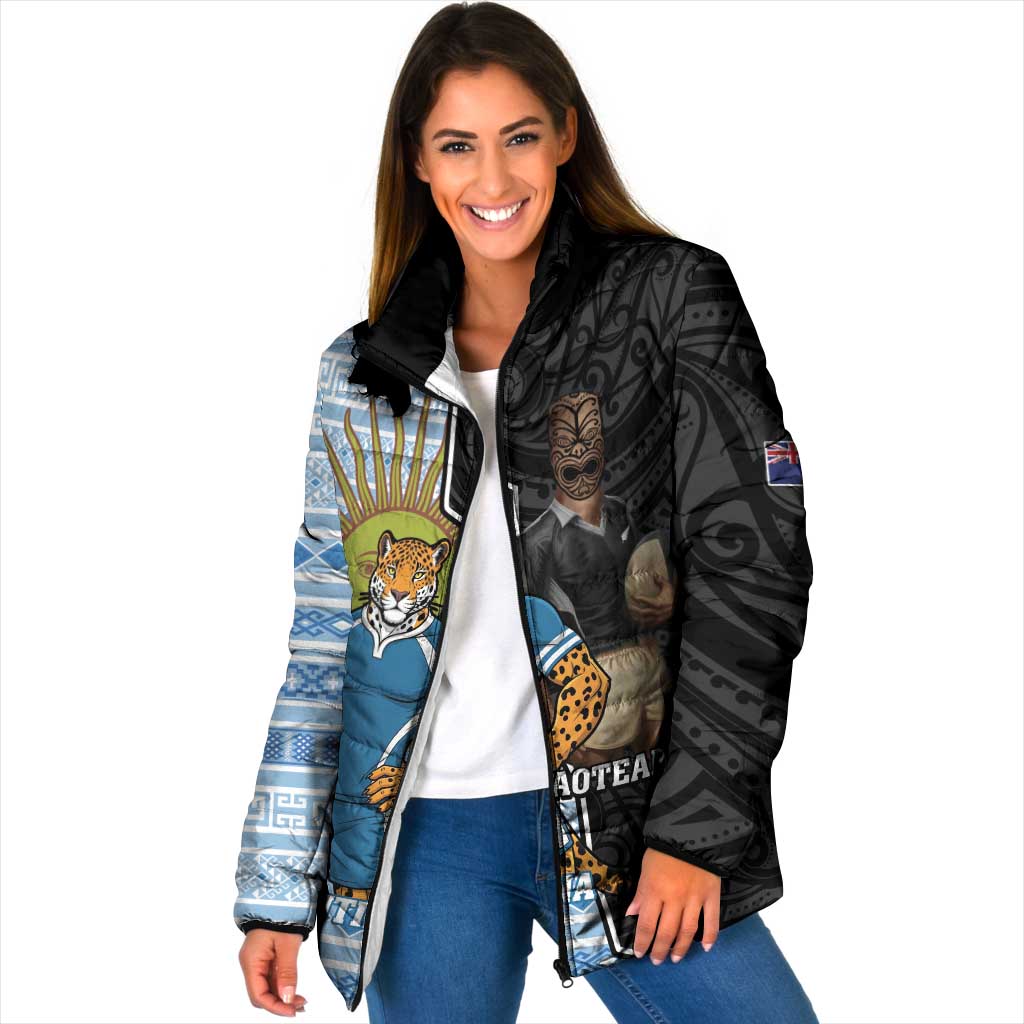 New Zealand Argentina Rugby Custom Padded Jacket 2025 Los Pumas All Black Together - Aussie Hoodie