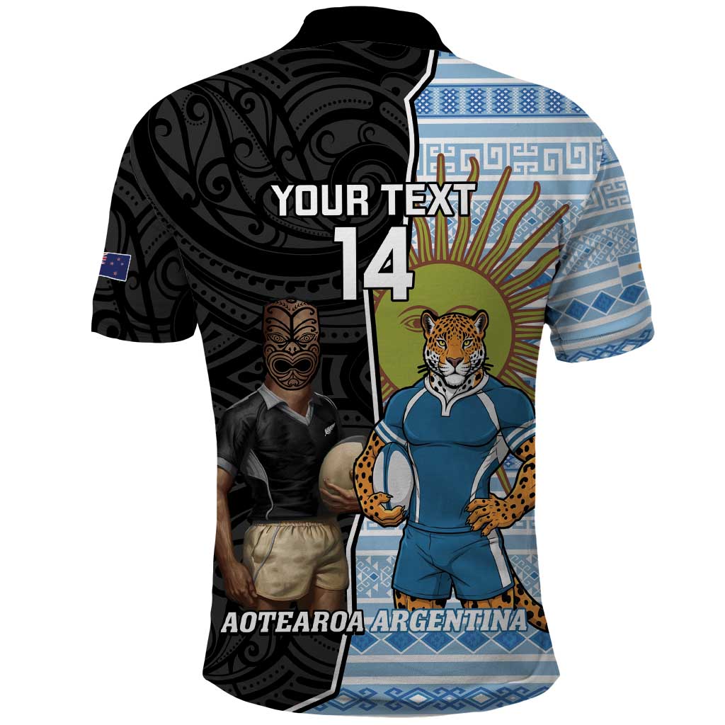 New Zealand Argentina Rugby Custom Polo Shirt 2025 Los Pumas All Black Together - Aussie Hoodie