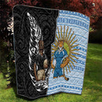 New Zealand Argentina Rugby Quilt 2025 Los Pumas All Black Together - Aussie Hoodie