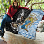 New Zealand Argentina Rugby Quilt 2025 Los Pumas All Black Together - Aussie Hoodie