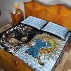 New Zealand Argentina Rugby Quilt Bed Set 2025 Los Pumas All Black Together - Aussie Hoodie