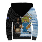 New Zealand Argentina Rugby Custom Sherpa Hoodie 2025 Los Pumas All Black Together - Aussie Hoodie