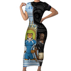 New Zealand Argentina Rugby Custom Short Sleeve Bodycon Dress 2025 Los Pumas All Black Together - Aussie Hoodie